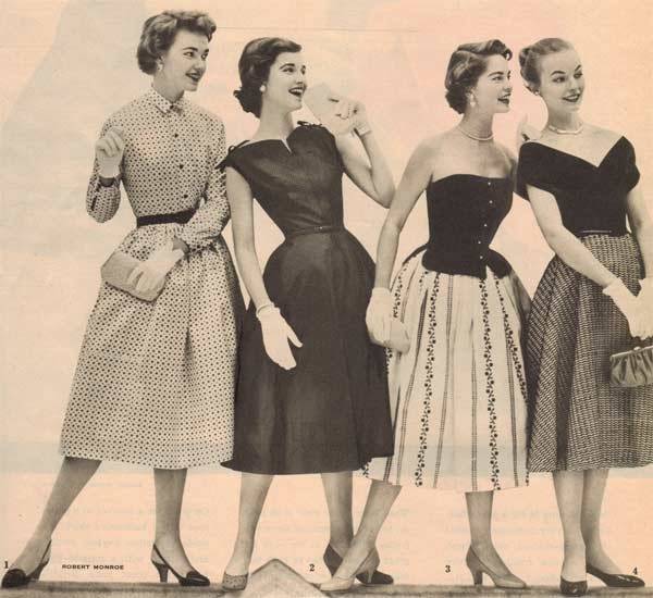1950s Long, Slim Dress