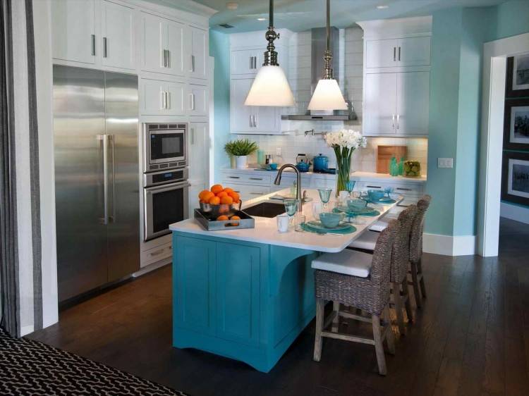 teal kitchen