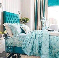 turquoise and black room decor