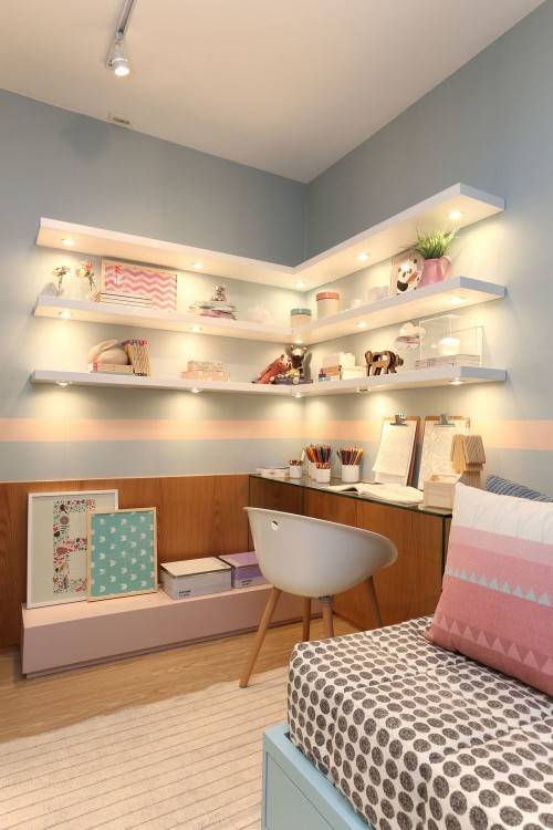 girls bedroom wall shelves awesome bedrooms ideas shelving idea