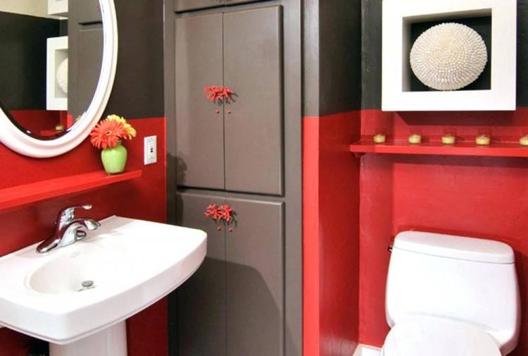 red bathroom decorating ideas