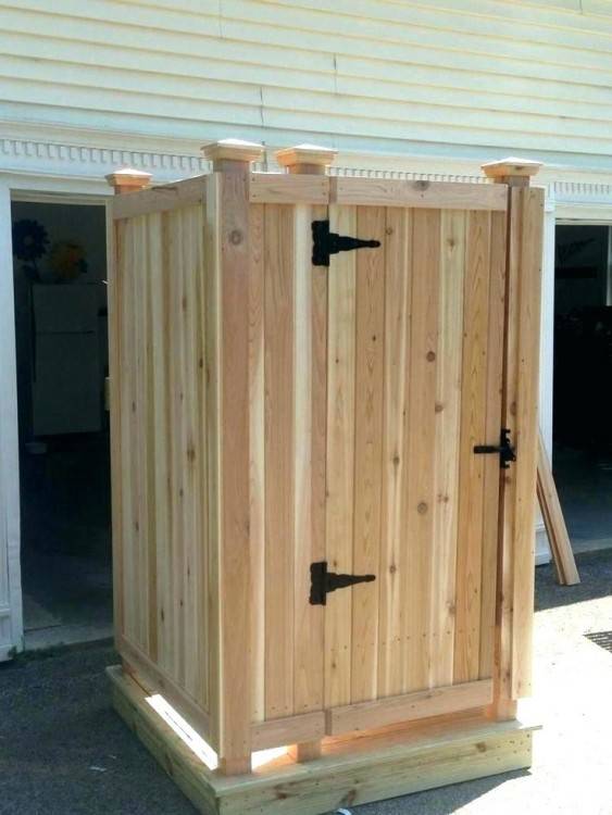 outdoor shower enclosure cedar