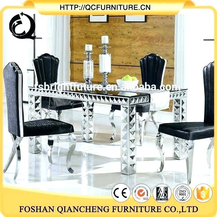 Wonderful Contemporary Rectangle White Glass Vernished Dining Room Sets  Modern With Stainlees Lamp Beautiful Painting