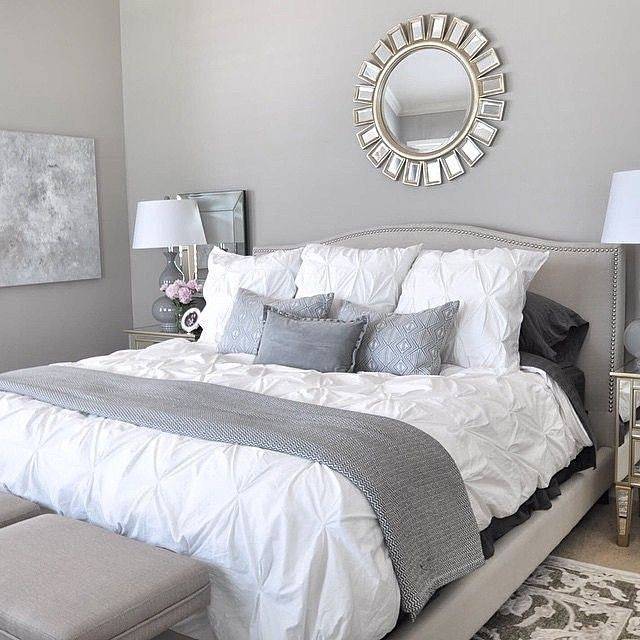 Elegant gray bedroom White Bedroom Decor