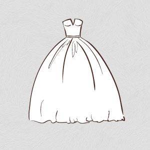 Wedding dresses silhouette set