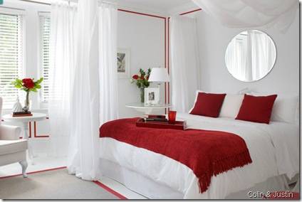 red white and black bedroom ideas