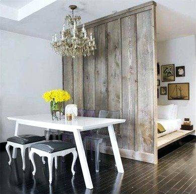 short room divider ideas white and wood dining room