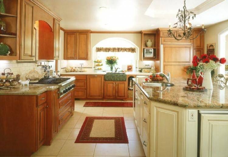 Foxy Kitchen Decoration Using Various Red Paint For Kitchen Ideas :  Exciting Small Kitchen Decoration Using