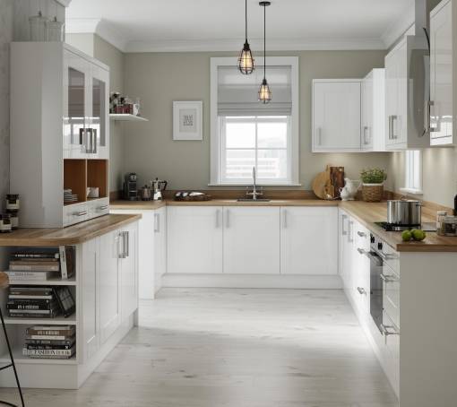 Gray Shaker Cabinets White Quartz Counter Tops White Marble Subway Tile And A Farmhouse Sink Are Sure To Outlast Moods And T Kitchen Ideas White Kitchen