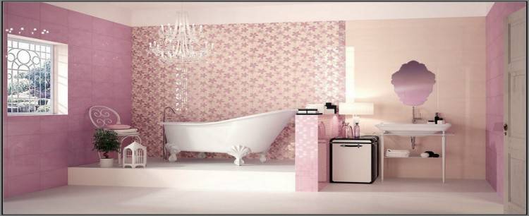 pink and gold bathroom