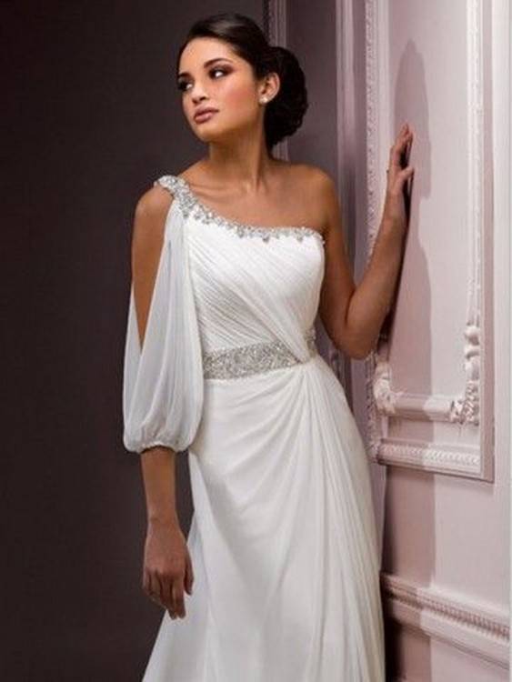 grecian style wedding dress