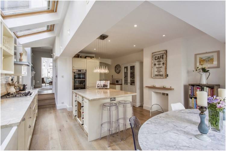 Kitchen Green Ideas Terraced House Victorian Extension Small