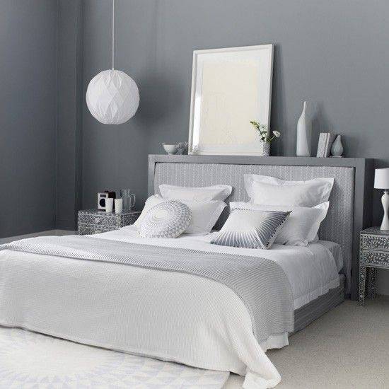 grey white bedroom