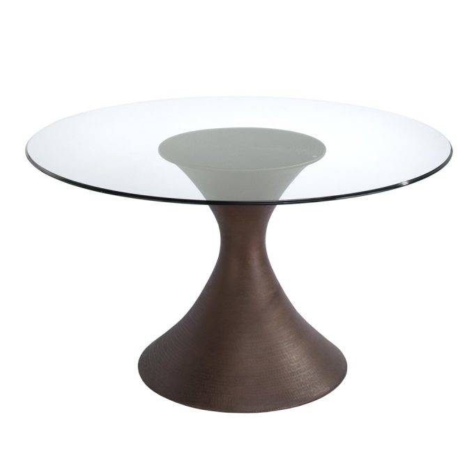 table base ideas glass and steel dining