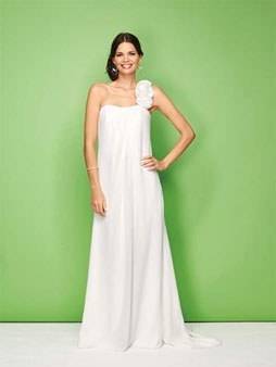 Different styles of wedding dresses made in modern flat style