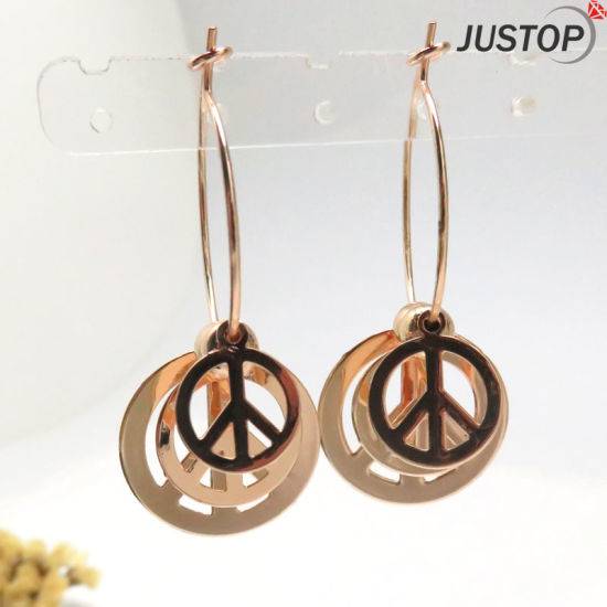 China Fashion trends simple small gold artificial sapphire earrings  Indian