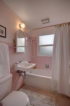 pink and gold bathroom