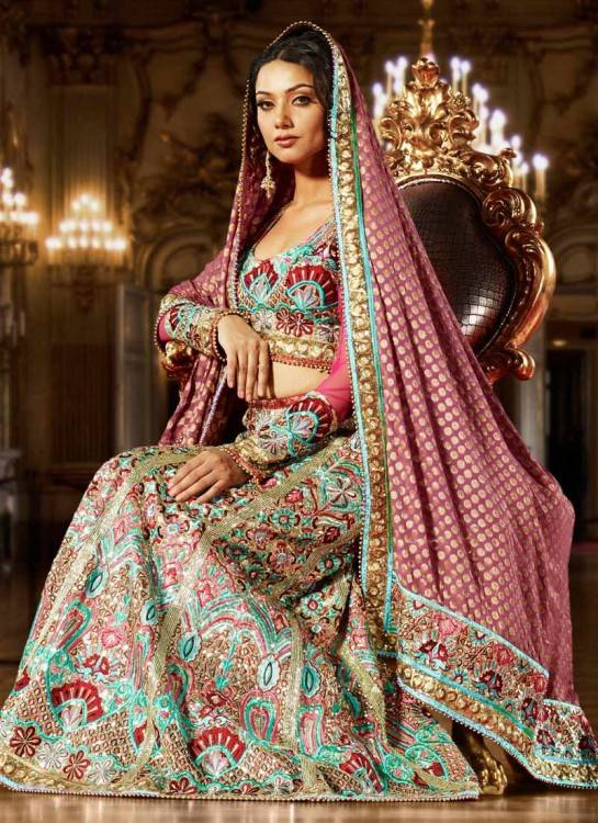 A new variation in the category of lehenga and  suit is a trendy lehenga style suit