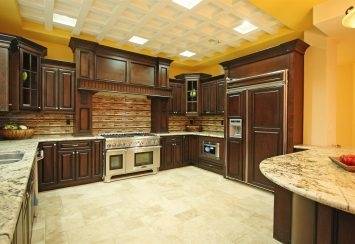 I grain  filled oak cabinets and painted them