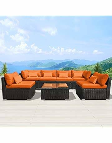 outdoor wicker bistro set rattan sofa cushion chair sectional furniture