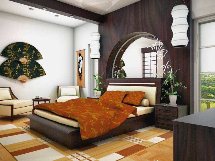 orange bedroom