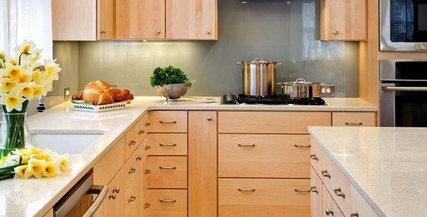 natural wood cabinets kitchen