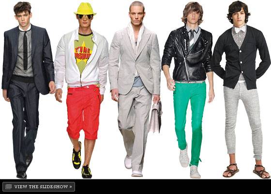 Whites will be popular fashion trends for men in the Spring & Summer 2013  season