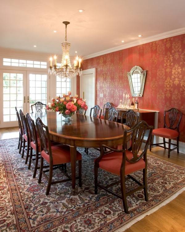 red dining room