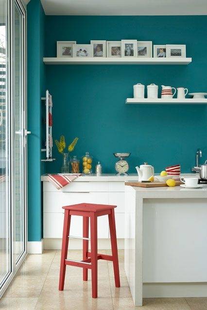 teal kitchen