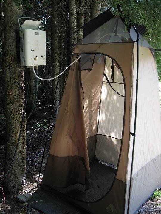 vidaXL Outdoor Shower Eucalyptus Wood Steel Camping