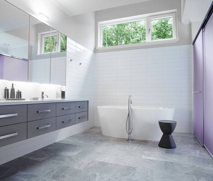 gray tile bathroom ideas