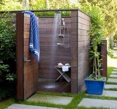 Xobega Island Camp: Bathrooms have outdoor showers and chemical toilets