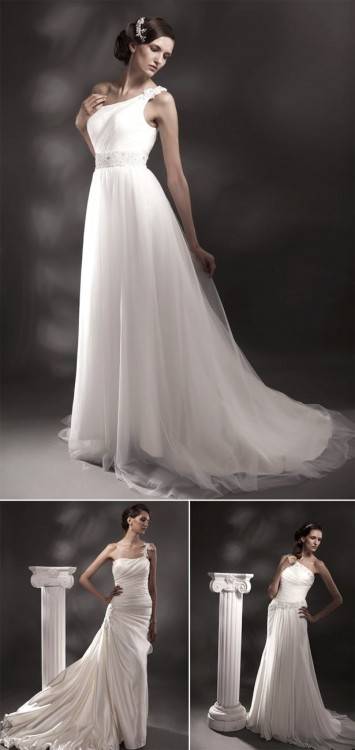 K Tut · SC · Cowl Back Wedding Dress, Greek Style