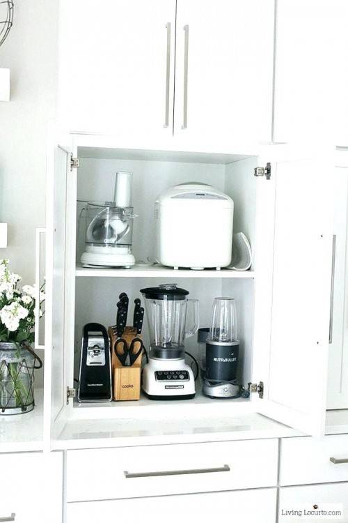 storage kitchen appliances how to hide a microwave