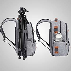 Professional Women's Fashionable Canvas Camera Backpack Can Hold DSLR with 3 Lenses For SLR DSLR Portable