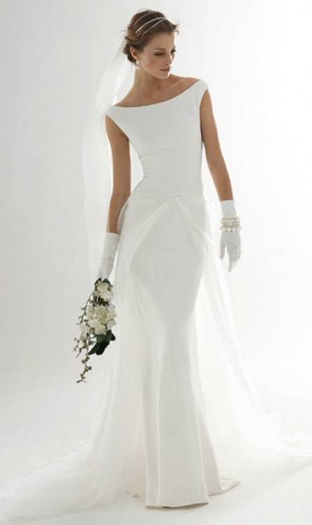 Back of Long sleeve modest bridal gown, style Naomi, is part of the Wedding