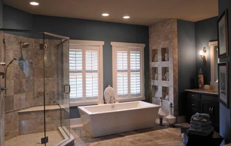 Contemporary Master Bathroom with Wyndham Collection Mermaid 5