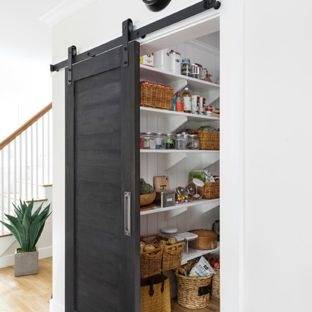 Custom Kitchen Pantry with Glass Doors