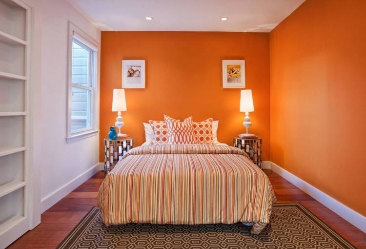 burnt orange bedroom walls