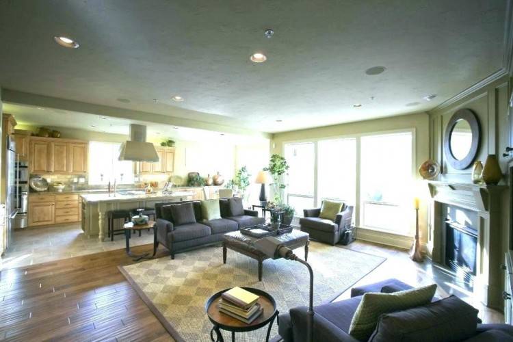 Awesome Brown Wooden Kitchen Cabinet With Iron Stools As Well As Charming Ceiling