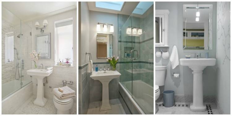 Traditional Powder Room Subway Tile Design, Pictures, Remodel, Decor and  Ideas