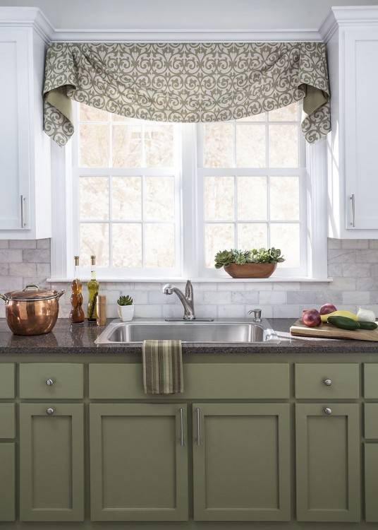 kitchen valance pattern creative of ideas window image white swag curtains island table