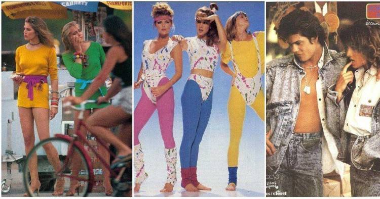 Music group Viuda e hijas de Roque Enroll in 1986, wearing colorful and geometric clothing and makeup