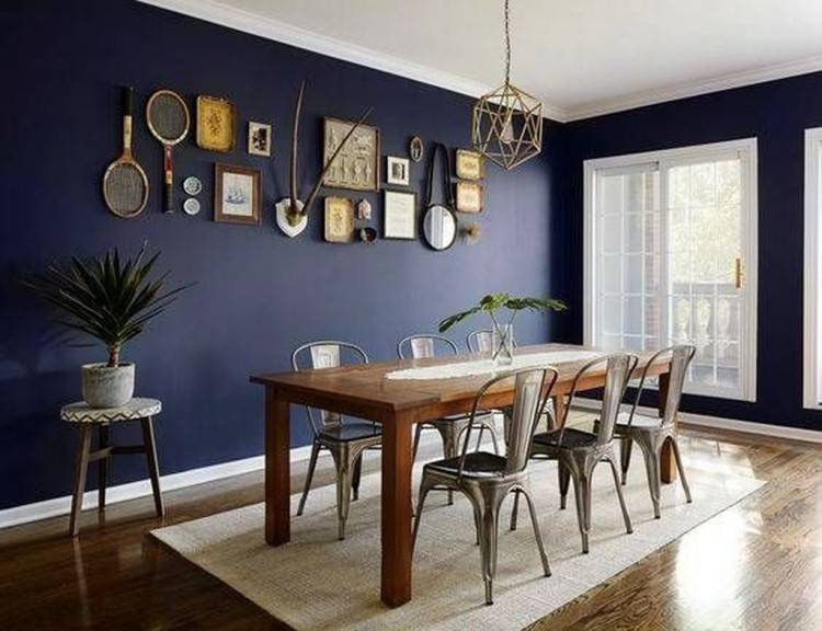 nautical dining room with farmhouse table is so inviting via themed ideas