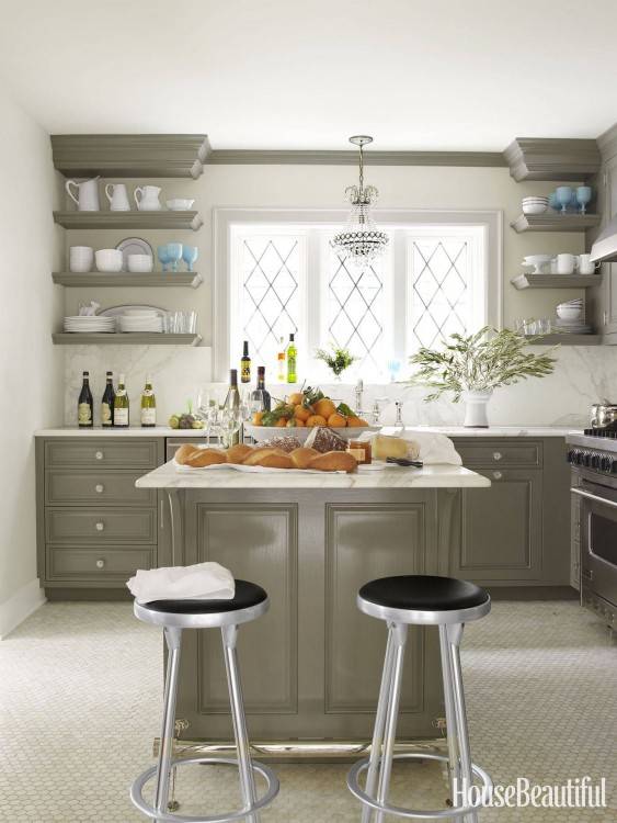 Kitchen open shelves add charm and character to a kitchen