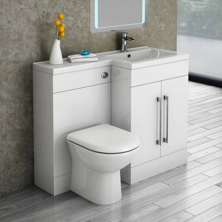 Fantastic Corner Bathroom Sink Vanity Units with Delta Single