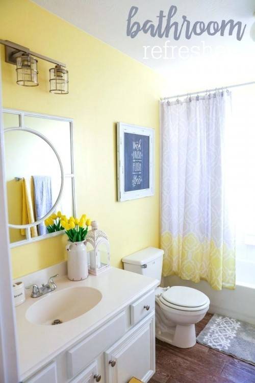 best gray yellow bathroom ideas