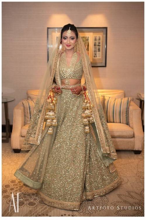 white and gold indian bridal dress | Indian Weddings: Trousseau by