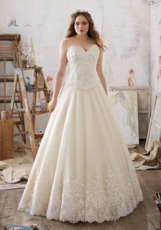 Beaded Chiffon Maternity Wedding Dress Style WG3882