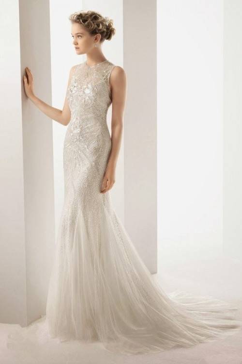 This is the most popular style for petite brides, view pinterest or search